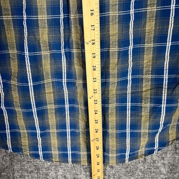 Bob Timberlake Shirt Mens Medium Plaid Button-Up Short-Sleeve Business Casual - Picture 7 of 9